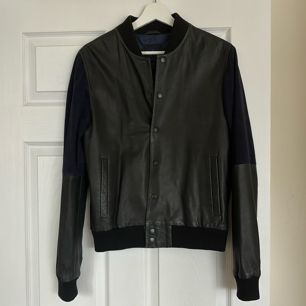 TOPMAN padded leather jacket